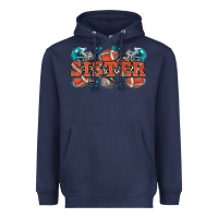 Navy sister American football Heavyweight Hoodie - Zillion Design Studio