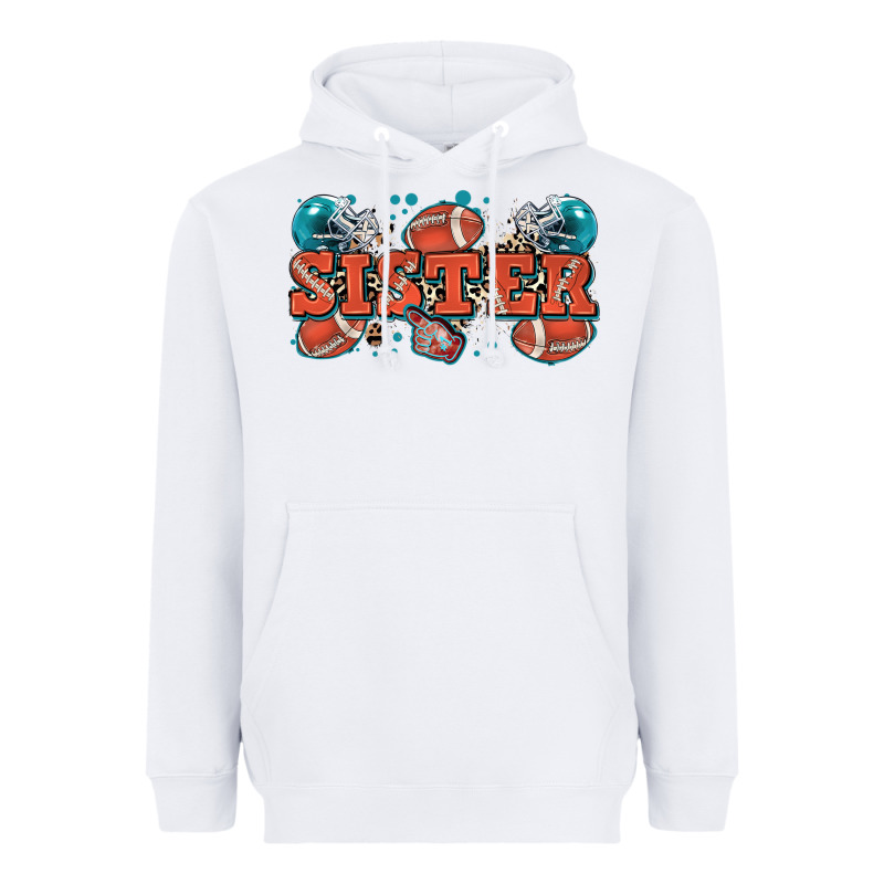 Sister American Football Heavyweight Hoodie by Zillion Design Studio | Teevron