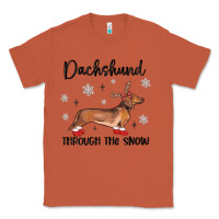 Copper dachshund through the snow Classic Tee - MaliasSmallBusiness
