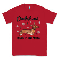 Red dachshund through the snow Classic Tee - MaliasSmallBusiness