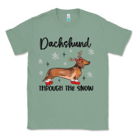 Sage dachshund through the snow Classic Tee - MaliasSmallBusiness
