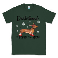 Sports Green dachshund through the snow Classic Tee - MaliasSmallBusiness