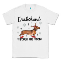 White dachshund through the snow Classic Tee - MaliasSmallBusiness