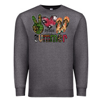 Charcoal Heather peace love summer Premium Sweatshirt - SublimationCraftShop