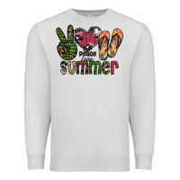 Dove Grey peace love summer Premium Sweatshirt - SublimationCraftShop