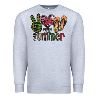 Heather Grey peace love summer Premium Sweatshirt - SublimationCraftShop