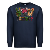 Navy peace love summer Premium Sweatshirt - SublimationCraftShop