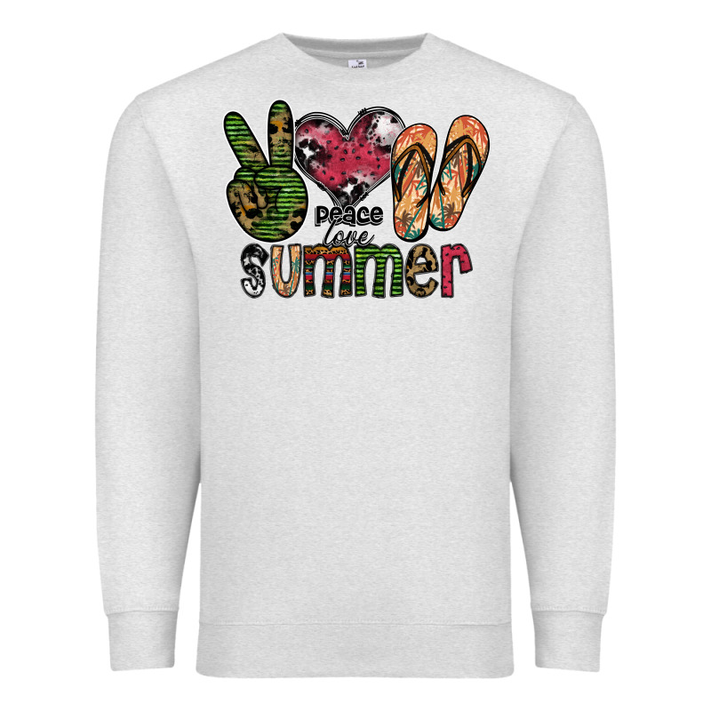 Peace Love Summer Premium Sweatshirt by SublimationCraftShop | Teevron