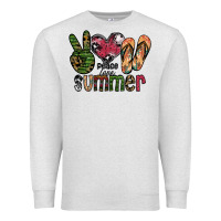 Oatmeal Heather peace love summer Premium Sweatshirt - SublimationCraftShop