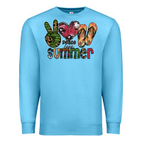 Ocean Blue peace love summer Premium Sweatshirt - SublimationCraftShop
