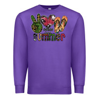 Purple peace love summer Premium Sweatshirt - SublimationCraftShop