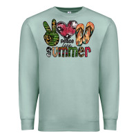 Seafoam peace love summer Premium Sweatshirt - SublimationCraftShop