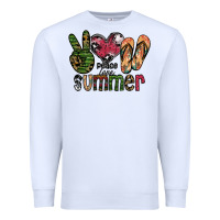 White peace love summer Premium Sweatshirt - SublimationCraftShop