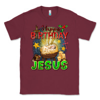Burgundy happy birthday jesus Classic Tee - FaDigitalArtStudio