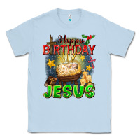 Dusty Blue happy birthday jesus Classic Tee - FaDigitalArtStudio