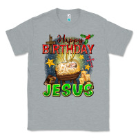 Heather Grey happy birthday jesus Classic Tee - FaDigitalArtStudio