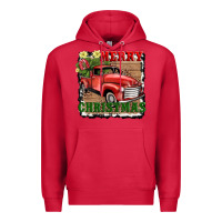 Cardinal merry christmas with truck Premium Hoodie - AdoDesignShop