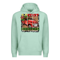 Seafoam merry christmas with truck Premium Hoodie - AdoDesignShop
