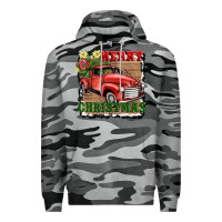 Slate Camo merry christmas with truck Premium Hoodie - AdoDesignShop
