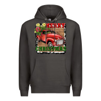 Smoke merry christmas with truck Premium Hoodie - AdoDesignShop