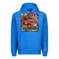 True Royal merry christmas with truck Premium Hoodie - AdoDesignShop