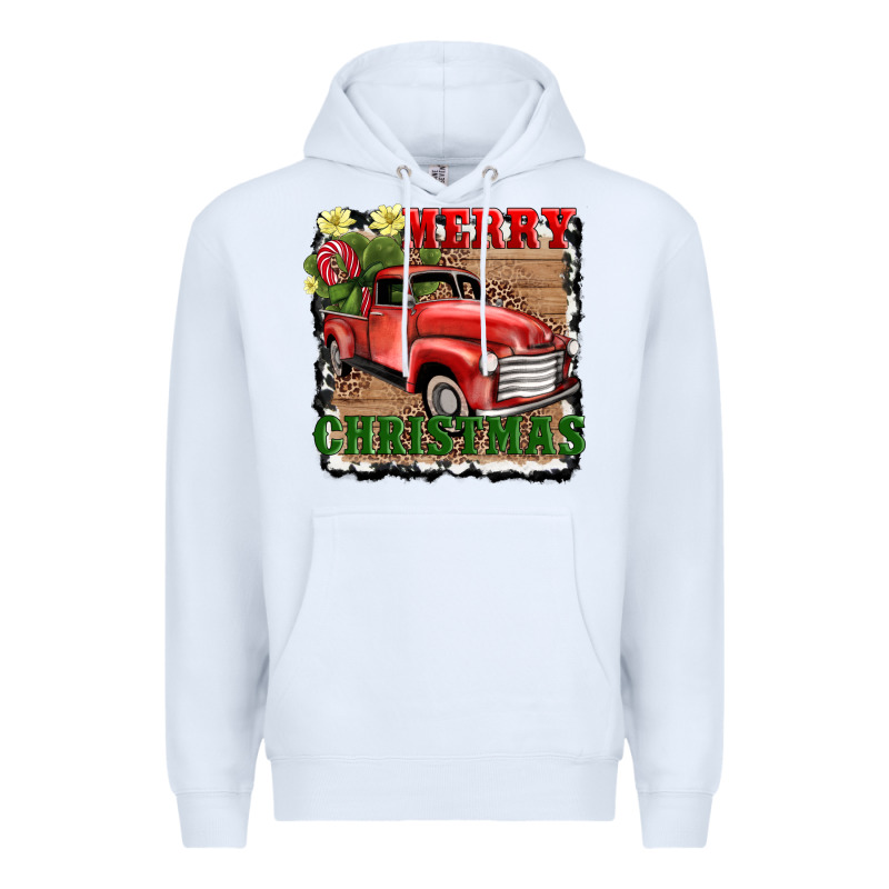 Merry Christmas With Truck Premium Hoodie by AdoDesignShop | Teevron