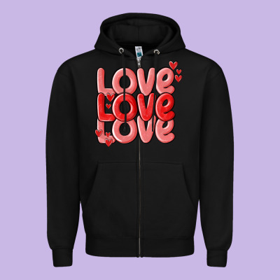 Zipper Hoodie love valentines day