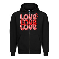 Black love valentines day Zipper Hoodie - MaliasSmallBusiness