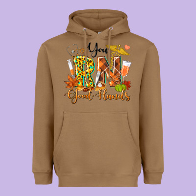 You Rn Good Hands Fall Heavyweight Hoodie Designed By Texasbilliewilder