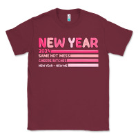 Burgundy 2024 new year Classic Tee - MaliasSmallBusiness