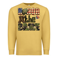 Antique Gold Honor the brave 4th of july Premium Sweatshirt - CowGirlArtShop