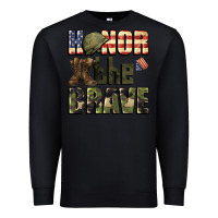 Black Honor the brave 4th of july Premium Sweatshirt - CowGirlArtShop
