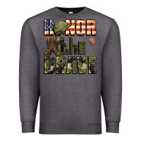 Charcoal Heather Honor the brave 4th of july Premium Sweatshirt - CowGirlArtShop