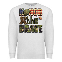 Oatmeal Heather Honor the brave 4th of july Premium Sweatshirt - CowGirlArtShop