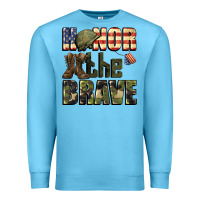 Ocean Blue Honor the brave 4th of july Premium Sweatshirt - CowGirlArtShop