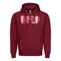 Burgundy obsessive cup disorder valentines day Zipper Hoodie - MaliasSmallBusiness
