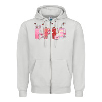 Dove Grey obsessive cup disorder valentines day Zipper Hoodie - MaliasSmallBusiness