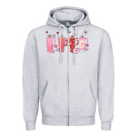 Heather Grey obsessive cup disorder valentines day Zipper Hoodie - MaliasSmallBusiness