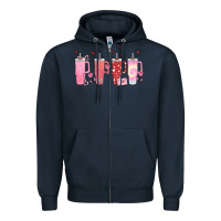 Navy obsessive cup disorder valentines day Zipper Hoodie - MaliasSmallBusiness