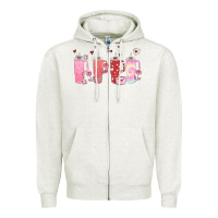 Oatmeal Heather obsessive cup disorder valentines day Zipper Hoodie - MaliasSmallBusiness