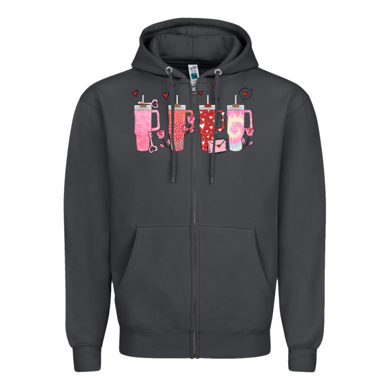 Obsessive Cup Disorder Valentines Day Zipper Hoodie by MaliasSmallBusiness | Teevron