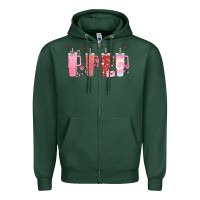 Sports Green obsessive cup disorder valentines day Zipper Hoodie - MaliasSmallBusiness