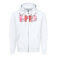 White obsessive cup disorder valentines day Zipper Hoodie - MaliasSmallBusiness