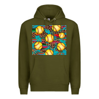 Army Green softball Premium Hoodie - Artiststas