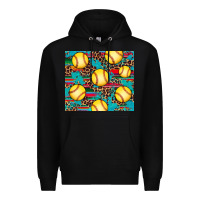 Black softball Premium Hoodie - Artiststas