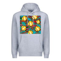 Heather Grey softball Premium Hoodie - Artiststas