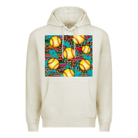 Oatmeal Heather softball Premium Hoodie - Artiststas