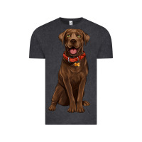Vintage Black chocolate lab labrador retriever Vintage Tee - Artiststas