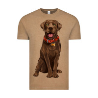 Chocolate Lab Labrador Retriever Vintage Tee | Teevron