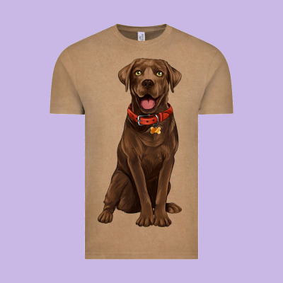 Chocolate Lab Labrador Retriever Vintage Tee Designed By Artiststas